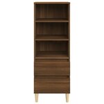 vidaXL Buffet haut Chêne marron 40x36x110 cm Bois d'ingénierie