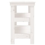 vidaXL Banc de travail Blanc 110 5x50x80 cm Bois de pin massif