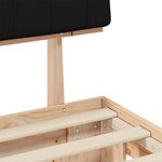 vidaXL Cadre de lit avec tête de lit rembourrée Noir 100 x 200 cm