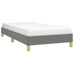 vidaXL Cadre de lit sans matelas gris foncé 90x190 cm tissu