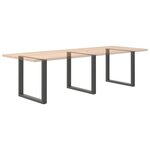 vidaXL Pieds de table à manger en U 3 pièces Anthracite 90 x (72-73) cm Acier
