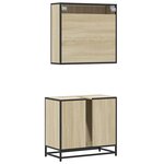 vidaXL Ensemble de meubles de salle de bain 2 Pièces chêne sonoma