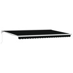 Store rétractable automatique vidaXL noir 500x300 cm