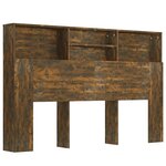 vidaXL Armoire de tête de lit Chêne fumé 160x19x103 5 cm