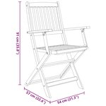 vidaXL Ensemble à manger de jardin pliable 7 Pièces bois d'acacia solide