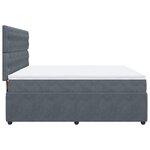 vidaXL Sommier à lattes de lit et matelas Gris foncé 180x200cm Velours