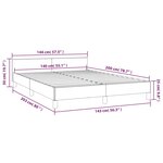 vidaXL Cadre de lit avec tête de lit sans matelas cappuccino 140x200cm