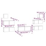 vidaXL Ensemble de meubles TV 7 Pièces Sonoma gris Bois d'ingénierie