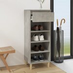 vidaXL Armoire à chaussures Gris béton 40x36x105 cm Bois d'ingénierie