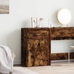 vidaXL Armoire de rangement chêne fumé 56 5x39x90 cm bois d'ingénierie