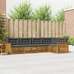vidaXL Ensemble de canapés d'extérieur 5 pc Naturel et Anthracite
