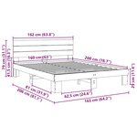 vidaXL Cadre de lit avec tête de lit sans matelas 160 x 200 cm