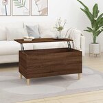 vidaXL Table basse Chêne marron 90x44 5x45 cm Bois d'ingénierie