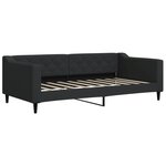 vidaXL Lit de jour avec gigogne et tiroirs noir 90x190 cm tissu