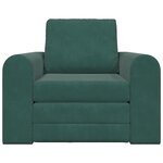 vidaXL Canapé-Lit Vert foncé 98 x 71 x 83 cm Velours