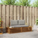 vidaXL 2 pc Ensemble de canapés d'extérieur Gris Naturel et Clair