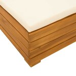 vidaXL Pouf de Jardin Bois d'Acacia Massif Marron
