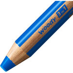 Crayon WOODY 3 en 1 Extra large Bleu cobalt moyen STABILO