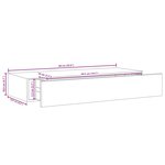 vidaXL Étagères à tiroirs murales 2 Pièces Noir 60x23 5x10 cm MDF