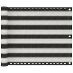 vidaXL Écran de balcon en PEHD 75x400 cm Anthracite et blanc