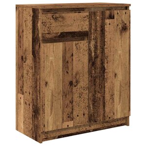 vidaXL Buffet avec tiroir vieux bois 71x35x84 cm bois d'ingénierie
