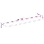 vidaXL Dessus de table 160x20x2 5cm bord vif bois massif manguier brut