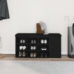 Banc de rangement vidaXL Chêne noir 100x30x48 cm Bois aggloméré