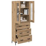 vidaXL Haut Armoire 2 Pièces Chêne artisanal Bois d'ingénierie