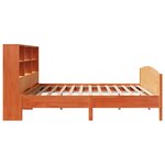 vidaXL Lit bibliothèque sans matelas cire marron 180x200 cm pin massif