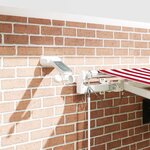 vidaXL Auvent Rétractable Rouge et Blanc 450 × 300 cm