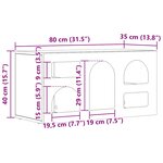 vidaXL Meuble TV Blanc brillant 80 x 35 x 40 cm Bois d'ingénierie