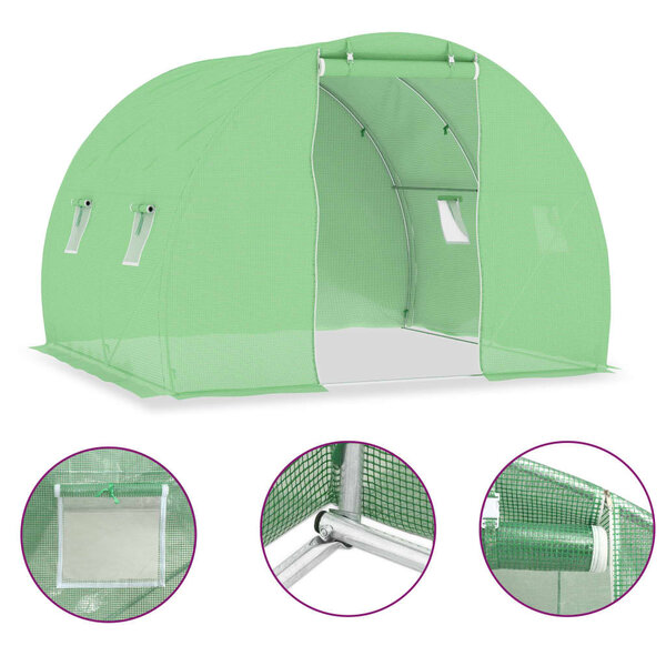 vidaXL Serre 6 m² 3x2x2 m