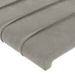 vidaXL Tête de lit à LED Gris clair 200x5x78/88 cm Velours