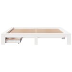 vidaXL Cadre de lit sans matelas blanc 180x200 cm bois massif de pin