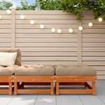 vidaXL Repose-pieds de jardin Pin massif Pin brun ciré
