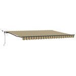 vidaXL Auvent rétractable automatique avec LED vert et jaune 450x300 cm