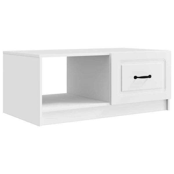 vidaXL Table basse Blanc 90 x 50 x 37 cm Bois d'ingénierie