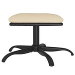 vidaXL Repose-pied Crème 60x60x36 cm Tissu et similicuir