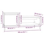 vidaXL Table basse Blanc brillant 100x50x45 cm Bois d'ingénierie
