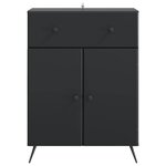 vidaXL Buffet Noir 66 x 34 5 x 90 cm Bois d'ingénierie