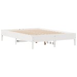 vidaXL Cadre de lit sans matelas blanc 140x190 cm bois de pin massif