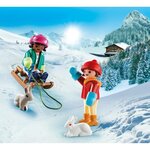 Playmobil - 70250 - enfants avec luge