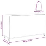 vidaXL Housse pour mobilier d'extérieur Noir 180 x 70 x 90 cm 600D