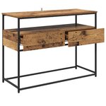 vidaXL Table console avec tiroir Bois Ancien 100 x 40 x 75 cm