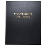 Reliure Registre 32x26cm 4 Anneaux Avec Recharge De 100 Feuillets Imprimés - Mouvements De Titre - Noir - Exacompta