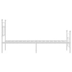 vidaXL Cadre de lit métal sans matelas et pied de lit blanc 100x190 cm