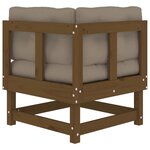 vidaXL Canapés d'angle et coussins 2Pièces marron miel bois de pin massif