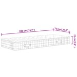 vidaXL Matelas à ressorts ensachés dureté moyenne 70x200 cm