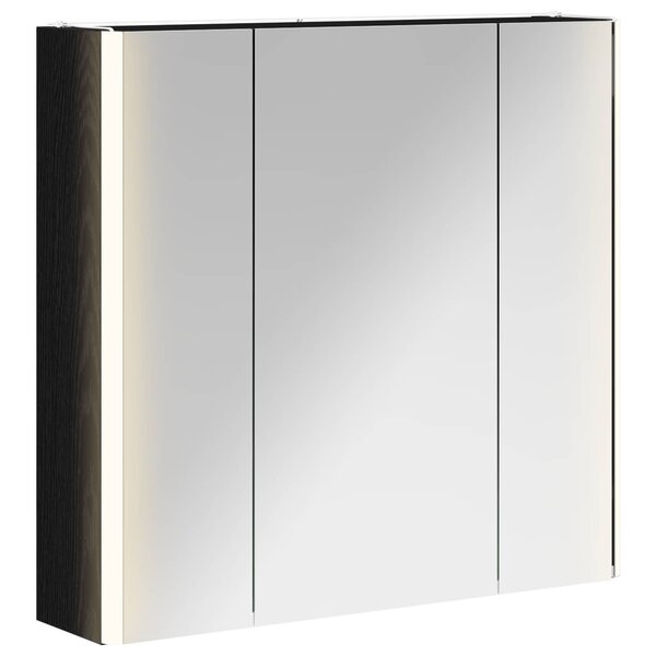 vidaXL Armoire Miroir de Salle de Bain Chêne noir