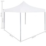 vidaXL Tente réception pliable professionnelle 2x2 m Acier Blanc